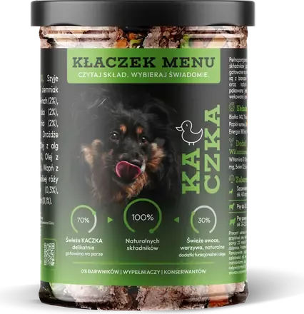 Słoik Kłaczek Menu Kaczka, 400 g