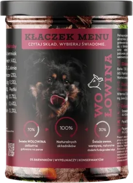 Słoik Kłaczek Menu Wołowina, 400 g